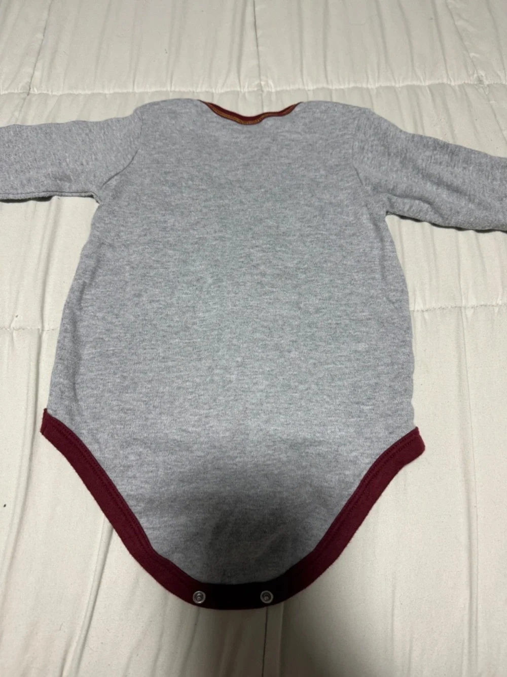 Gerber Washington Commanders NFL Bodysuit One-Piece 18M Gray/Burgundy Snap Logo